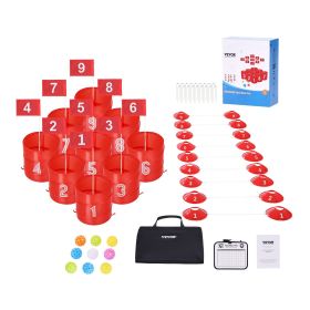 Backyard Golf Game 9 Hole Portable Outdoor Bucket Golf Game for Kids and Adults