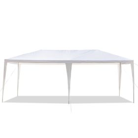 3x6m Non-Cloth PE Cloth Plastic Sprayed Iron Pipe Outdoor Party Tent White (Option: White)