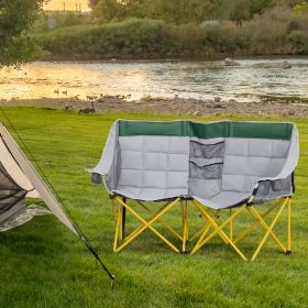 Loveseat Style Camping Chair (Option: Green-330x220x1040 mm)