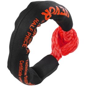 VEVOR Soft Shackle Synthetic Recovery Rope 2PCS 1/2"x22" 44092lbs Break Strength (Default: Default)