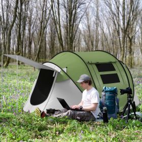 Pop Up Tent with Porch and Carry Bag (Option: Green-910x910x50 mm)